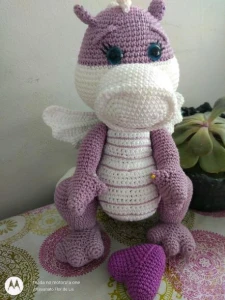 Dragão Lilás Dreams - Artesanato e Personalizados
