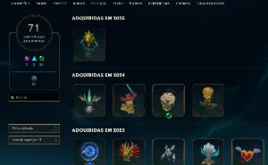 Conta League of legends - Todos campeões - 570+ skins +++ LOL