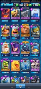 Conta nível 65, 8 carta nível máximo,10 evolução, conta boa - Clash Royale