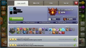 CONTA CLASH OF CLANS CV9 95% FULL