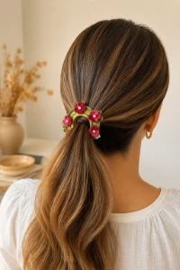 Xuxinha de cabelo em crochê - kit 3 unidades - Artesanato e Personalizados