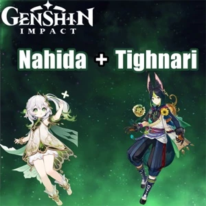 Conta Genshin Impact AR 5 com Nahida e Tighnari