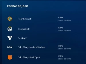 conta blizzard com 2 cod e outros jogos