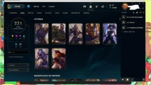 Conta League of leguends com skin vitoriosa s4 ate s10 - League of Legends LOL