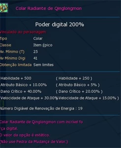LADMO> Conta com Alter B (Server Alphamon) - Digimon Masters Online