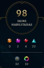 Conta de LOL desde a S6 / Mestre - 153 campeões / 98 skins. - League of Legends