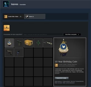 24 JOGOS, CONTA PRIME, SUPREMO E MOEDA 10 YEARS BIRTHDAY CS - Steam