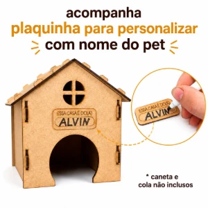 Kit 2 Casinhas Premium para Hamster - Flap Pet - Artesanato e Personalizados