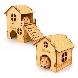Kit 2 Casinhas Premium para Hamster - Flap Pet - Artesanato e Personalizados