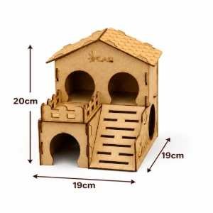 Kit 2 Casinhas Premium para Hamster - Flap Pet - Artesanato e Personalizados
