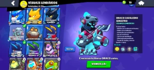 Conta brawl stars com passe da temporada, 2 lendários!!
