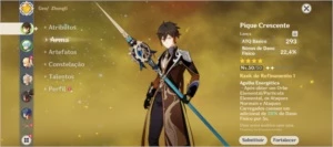 Conta com Zhongli e Keqing AR 31 - Genshin Impact