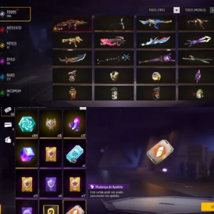 Conta FF com itens do evento Paradoxo, Soul Land,Thompson ev - Free Fire