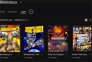 CONTA EPIC GAMES COM GTA V, BORDERLANDS 2, WATCHDOGS 2, ETC