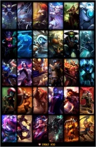 Conta season 1, 12 paginas de runas, skins raras - League of Legends LOL