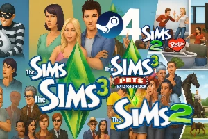 The Sims Franchise/Collection (1+2+3+4+ PETS) Offline Steam
