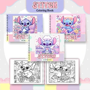 Stitch Coloring Book, Cute and Cozy Digital Coloring Pages - eBooks
