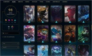 Conta Lol Prata 2 (98skins, 71 champs) 4k de rp na conta - League of Legends