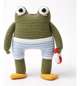 Sapo com Bóia Amigurumi - Artesanato e Personalizados