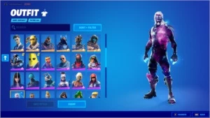 Conta com Skin Galaxy, ikonik, Glow e Picareta Minty - Fortnite