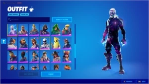 Conta com Skin Galaxy, ikonik, Glow e Picareta Minty - Fortnite