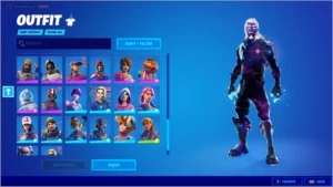 Conta com Skin Galaxy, ikonik, Glow e Picareta Minty - Fortnite