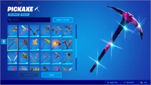 Conta com Skin Galaxy, ikonik, Glow e Picareta Minty - Fortnite