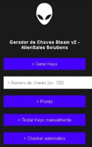 Gerador + Checker de KEYS STEAM [Extensão] - Outros