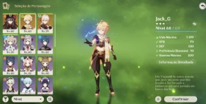 Conta Kazuha c1+ Hutao + espada celestial - Genshin Impact