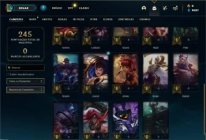 Conta Unranked com 15 Skins e 24 Champs - League of Legends LOL