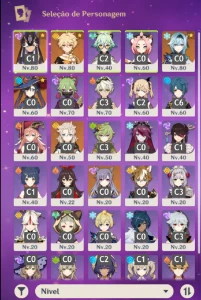 [Na] Ar52 - Cyno C1+Assinatura/Albedo/Mona/Keqing/Eula - Genshin Impact