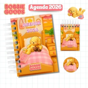 Agenda Escolar Bobbie Goods 2026 - Imprimir e Encadernar