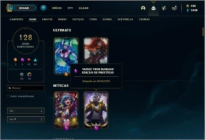Conta prata 4 com 140 champs e 127 skins + 1090 RPs - League of Legends LOL