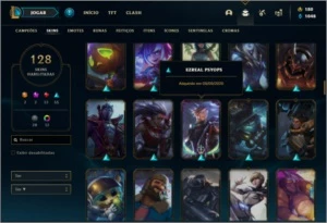 Conta prata 4 com 140 champs e 127 skins + 1090 RPs - League of Legends LOL