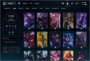 Conta prata 4 com 140 champs e 127 skins + 1090 RPs - League of Legends LOL