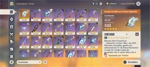 Conta Genshin impact AR 55 Raiden c1 +Ganyu +Venti +Klee