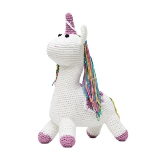 Unicórnio lilás em amigurumi - Artesanato e Personalizados