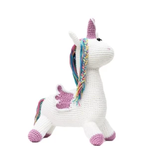 Unicórnio lilás em amigurumi - Artesanato e Personalizados
