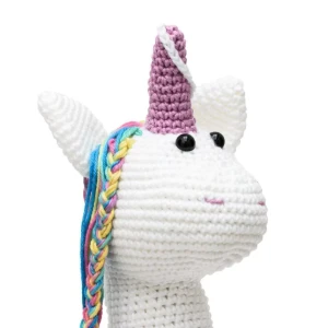 Unicórnio lilás em amigurumi - Artesanato e Personalizados