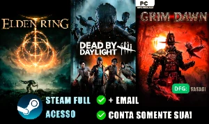 [STEAM FULL ACESSO] Elden Ring, Dead by Daylight & Grim Dawn