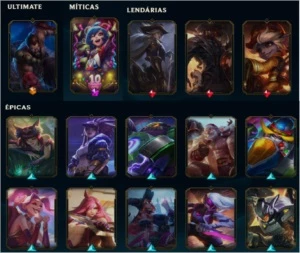 Conta platina 3 com 62 skins - League of Legends LOL