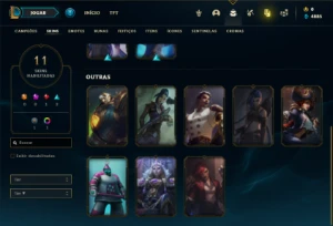 Conta prata 2 com 45 Champs e 11 Skins + 3 Espolios - League of Legends LOL