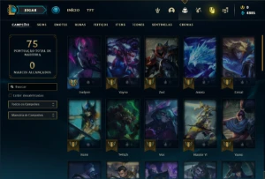 Conta prata 2 com 45 Champs e 11 Skins + 3 Espolios - League of Legends LOL