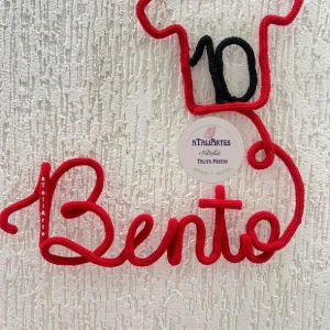 Porta maternidade Futebol Nome com Camisa 10 - Artesanato e Personalizados
