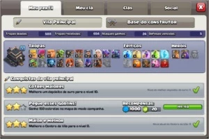 Cv9 Full Com Heróis Lvl 13 - Clash of Clans