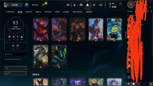 Conta De League Of Legends Com 93 Skins, 2 Ultimates E 2 Mit LOL