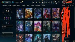 Conta De League Of Legends Com 93 Skins, 2 Ultimates E 2 Mit LOL