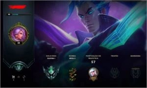 CONTA PLATINA 1 75 PDL COm MMR BOM - NIVEL 48 - League of Legends LOL