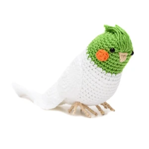 Calopsita verde em amigurumi - Artesanato e Personalizados