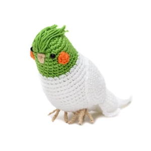 Calopsita verde em amigurumi - Artesanato e Personalizados